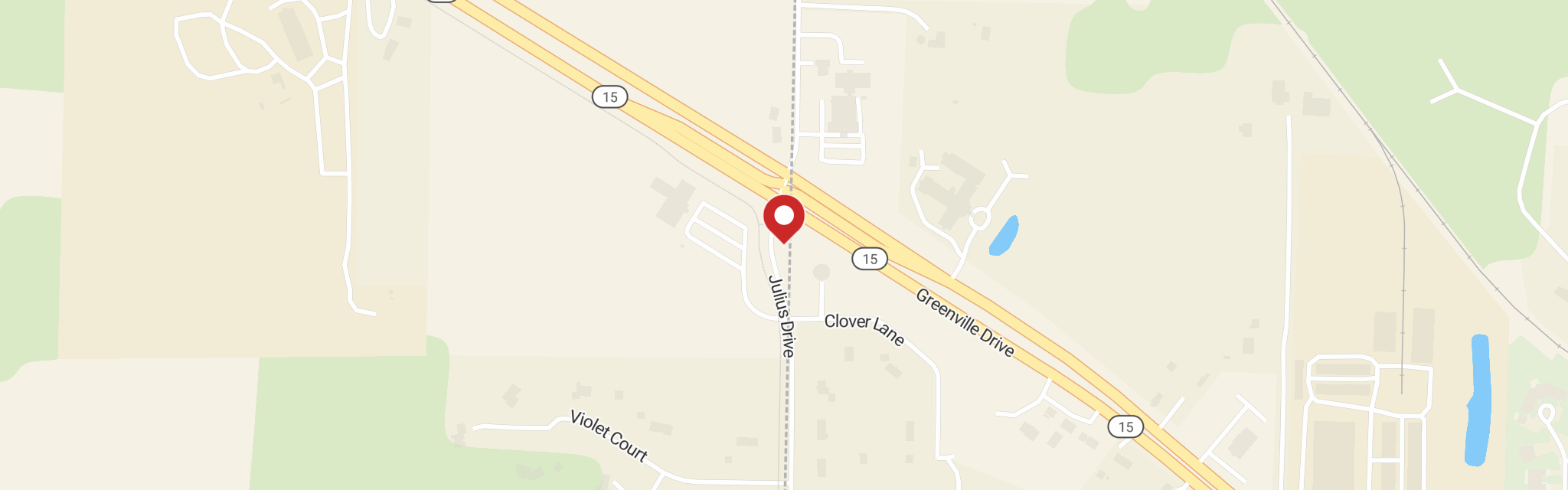 Map of Christus Lutheran Church at N1915 Julius Dr, Greenville, WI 54942