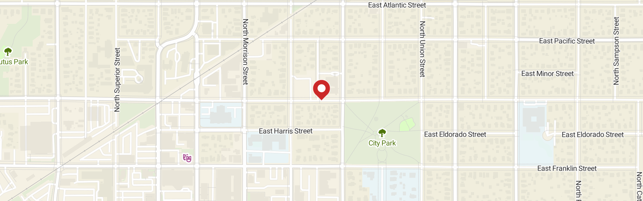 Map of First English Lutheran Church at 326 E North St, Appleton, WI 54911