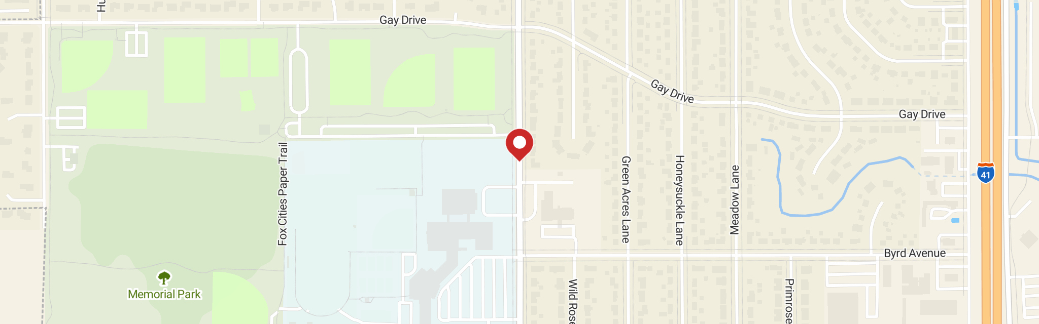 Map of Gloria Dei Lutheran Church at 1140 Tullar Rd, Neenah, WI 54956