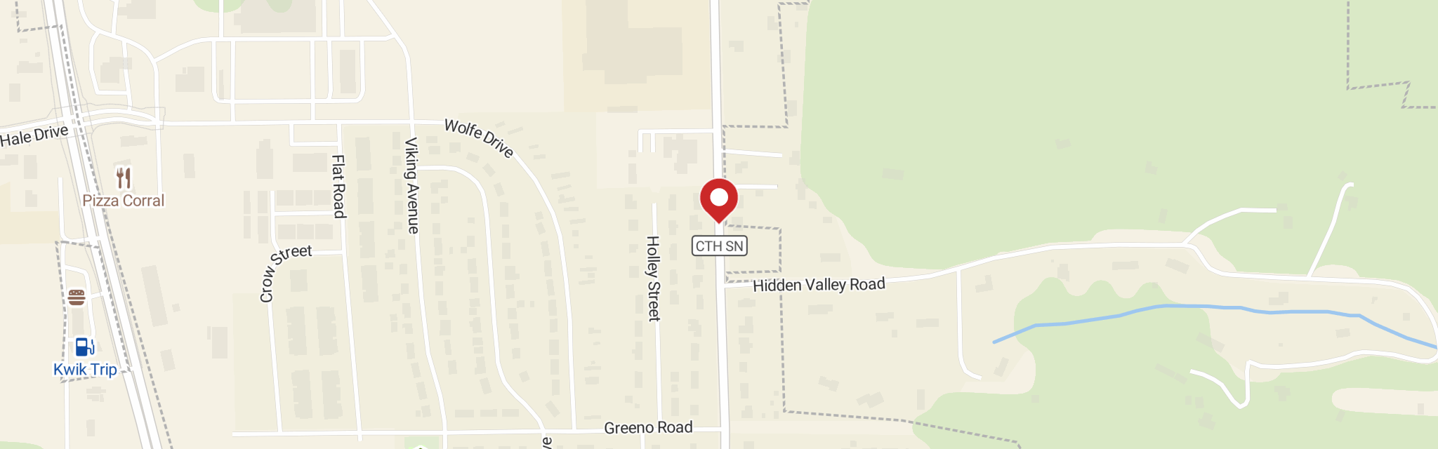 Map of Good Shepherd Lutheran Church at 1500 Sand Lake Rd, Holmen, WI 54636