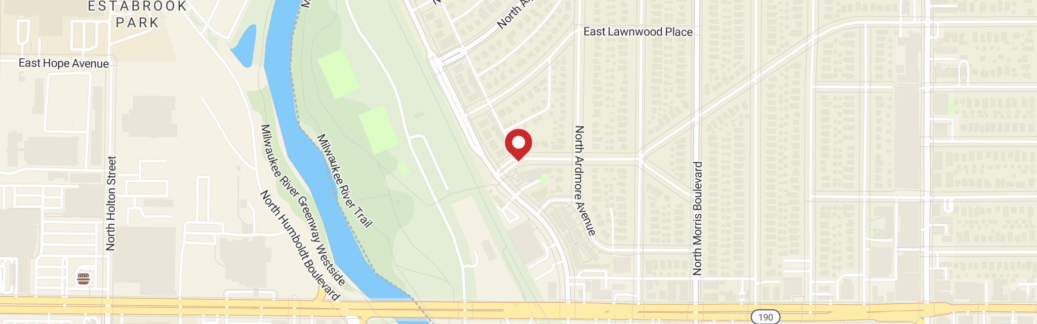 Map of Kingo Lutheran Church at 1225 E Olive St, Milwaukee, WI 53211