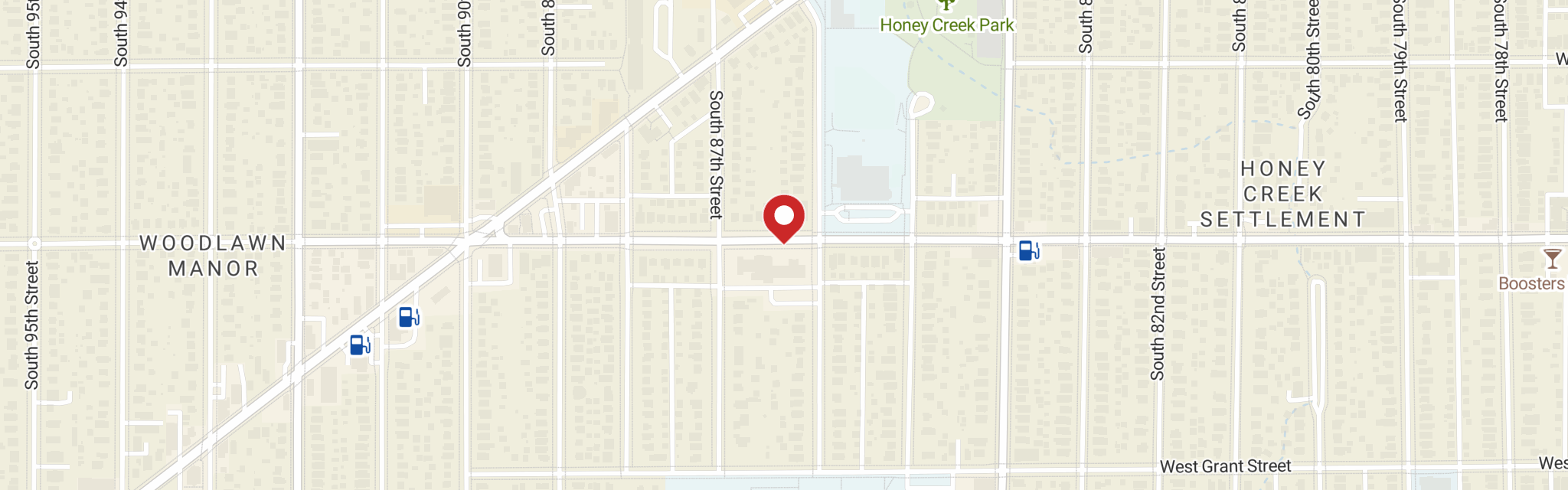 Map of Mt Hope Lutheran Church at 8633 W Becher St, Milwaukee, WI 53227