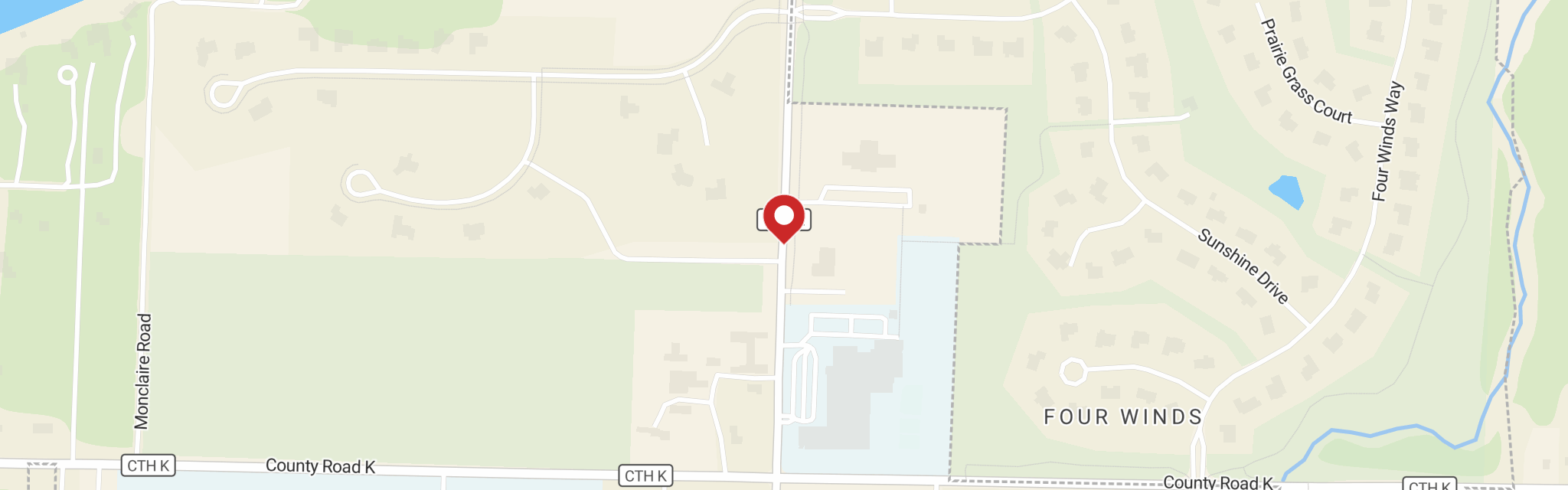 Map of Our Saviour's Lutheran Church at W299N5782 County Rd E, Hartland, WI 53029