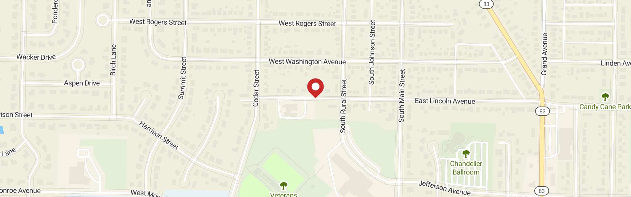 Map of Redeemer Lutheran Church at 255 W Lincoln Ave, Hartford, WI 53027