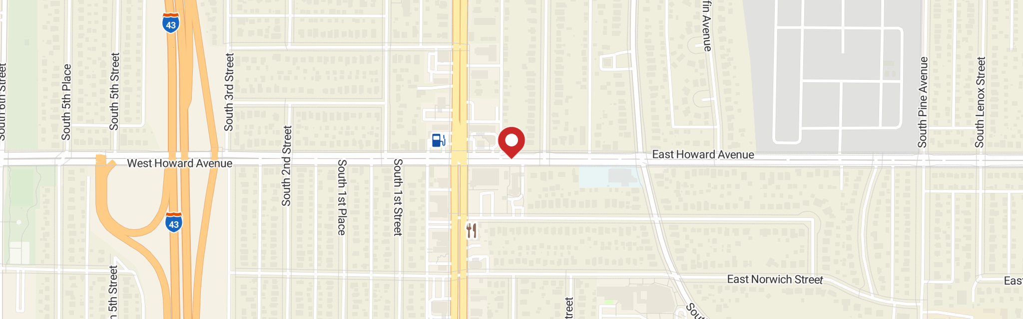 Map of Resurrection Lutheran Church at 223 E Howard Ave, Milwaukee, WI 53207