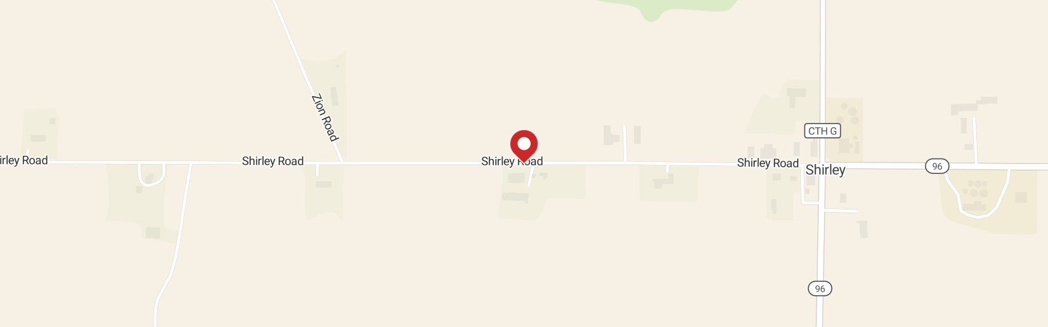 Map of Shirley Immanuel Lutheran Church at 3735 Shirley Rd, De Pere, WI 54115