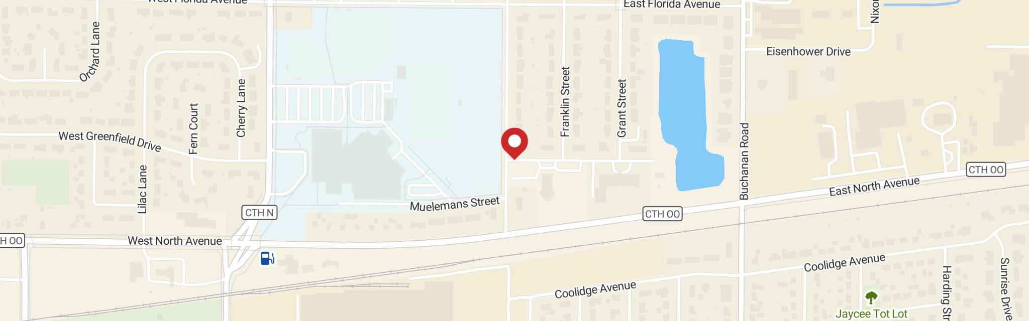 Map of St Luke Lutheran Church at 705 E Greenfield Dr, Little Chute, WI 54140