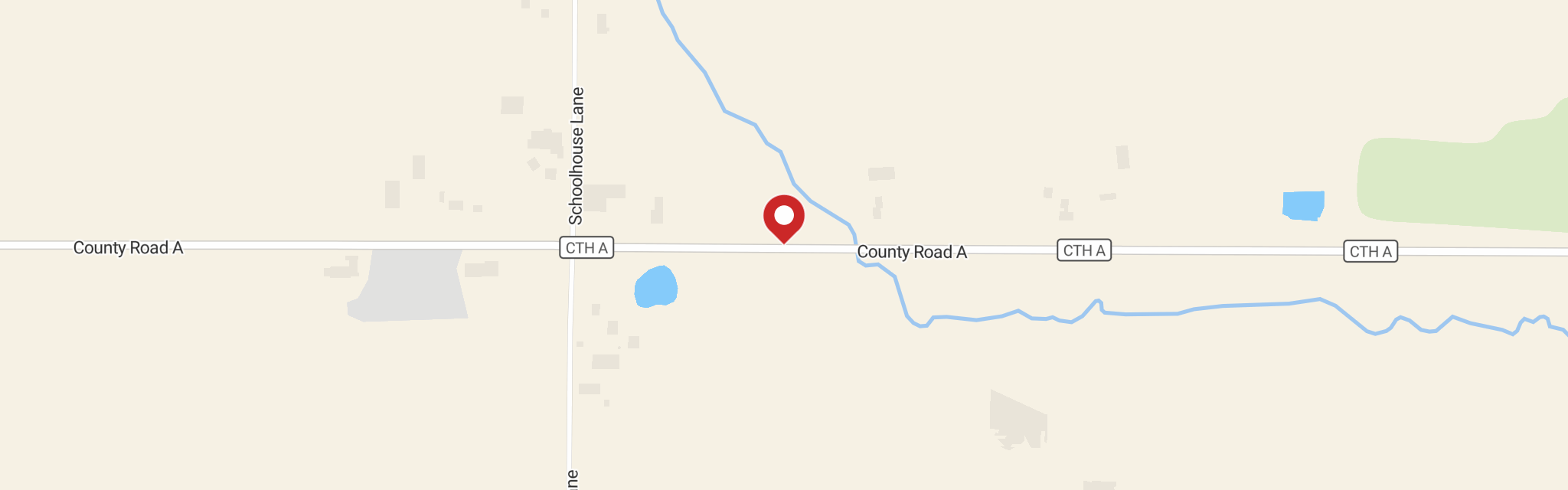 Map of St Peter's Lutheran Church at 280 County Road a, Marathon City, WI 54448