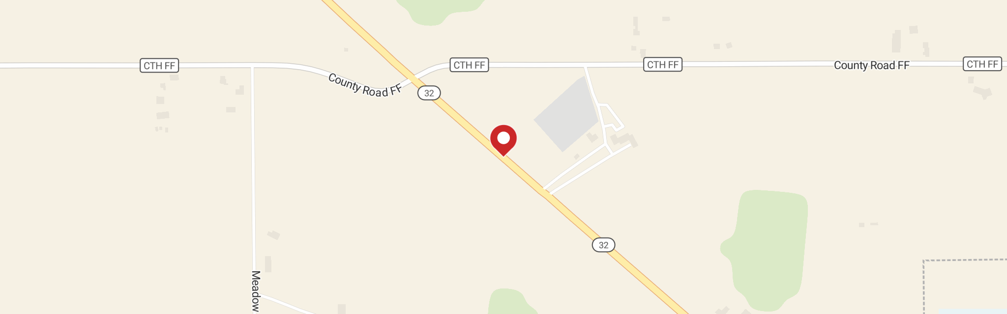 Map of Trinity Lutheran Church at W2776 WI-32, Howards Grove, WI 53083