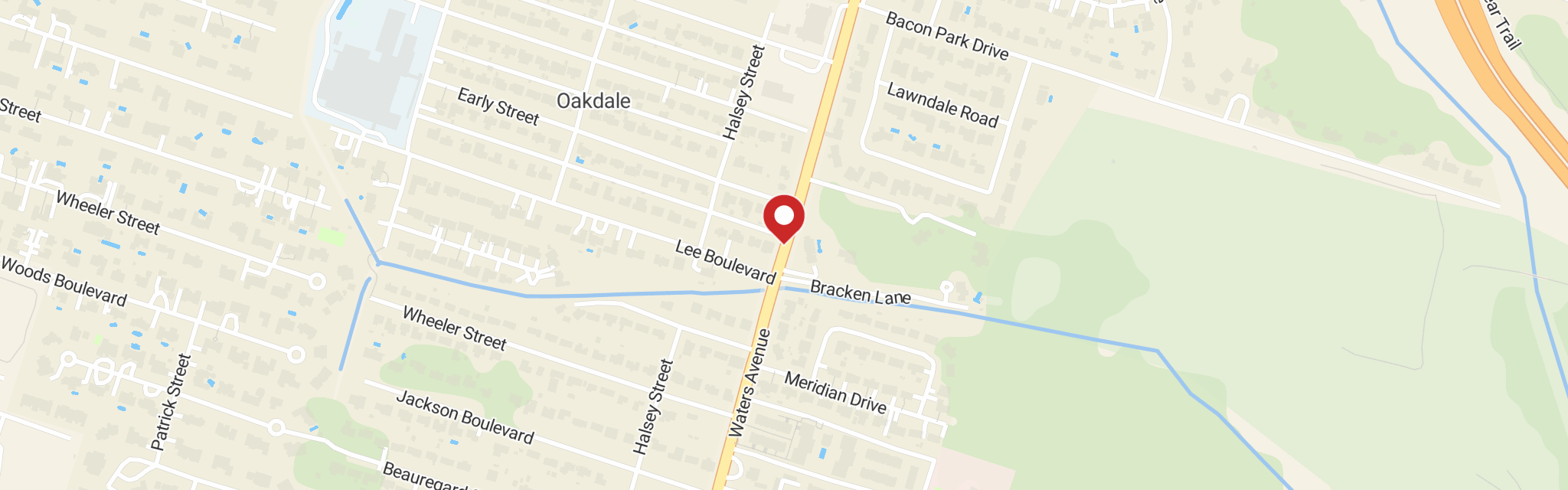 Map of Faith Lutheran Church at 5995 Waters Ave, Savannah, GA 31406